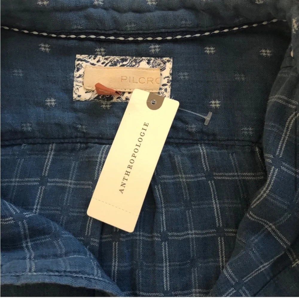 Anthropologie Pilcro Blue Button-down - Picture 10 of 12